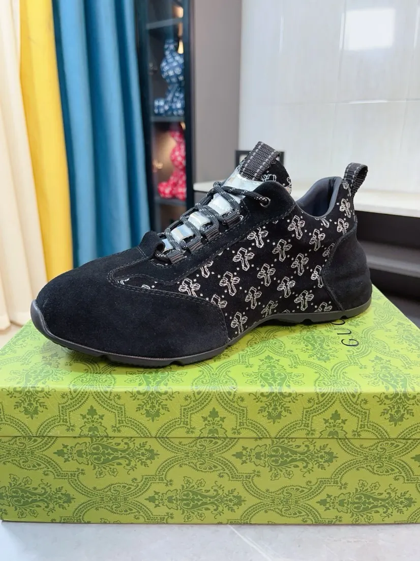 Men's shoes 💰560🌹🌹【GUCCI】pop-top casual sneakers with daddy outsole, breathable and comfortable, easy to walk, a versatile style for trendy men, upper with cowhide edged outsole design➕genuine leather lining➕Gucci's popular original outsole, sports and running style, super comfortable. Code number 38-44